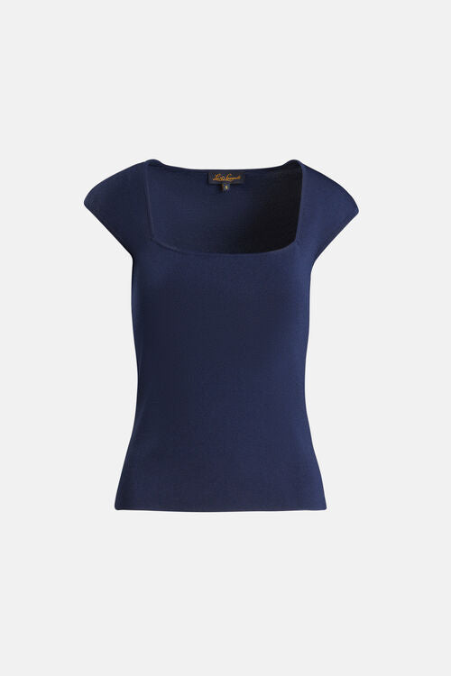 Cebrio Square neck Top Navy