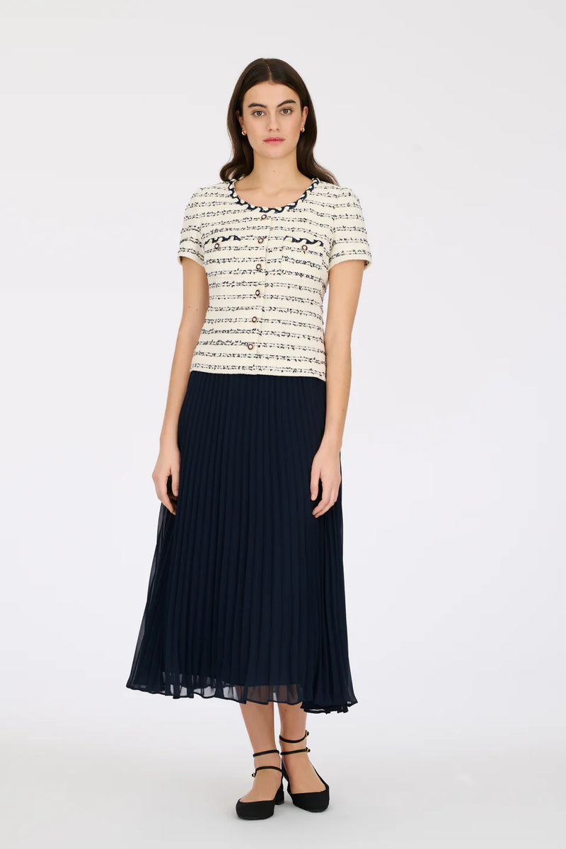Tweed Plisse Dress