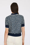 Heart Print Polo Top