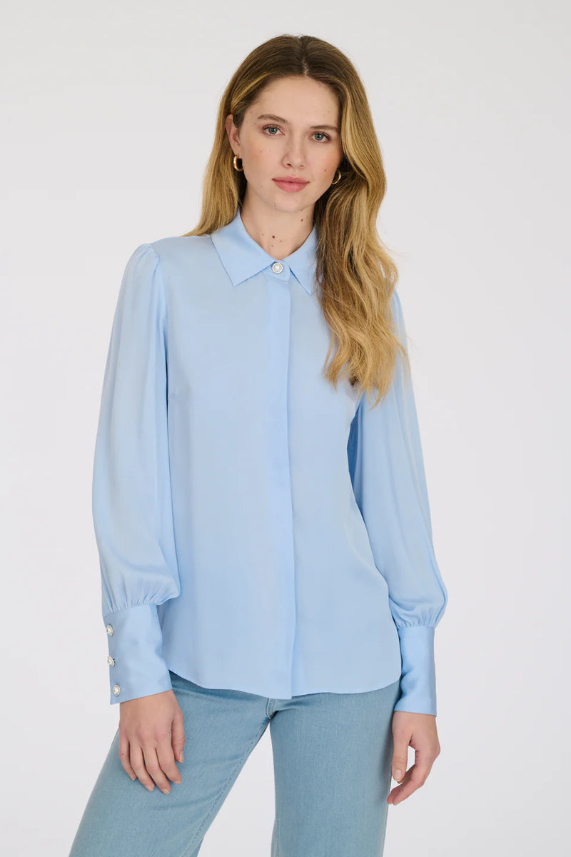 Silk Blouse Pearl Buttons