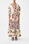 Tiered Shirt Dress With Short Sleeve