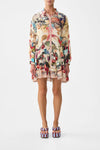 Tiered Silk Dress