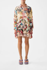 Tiered Silk Dress