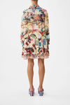 Tiered Silk Dress