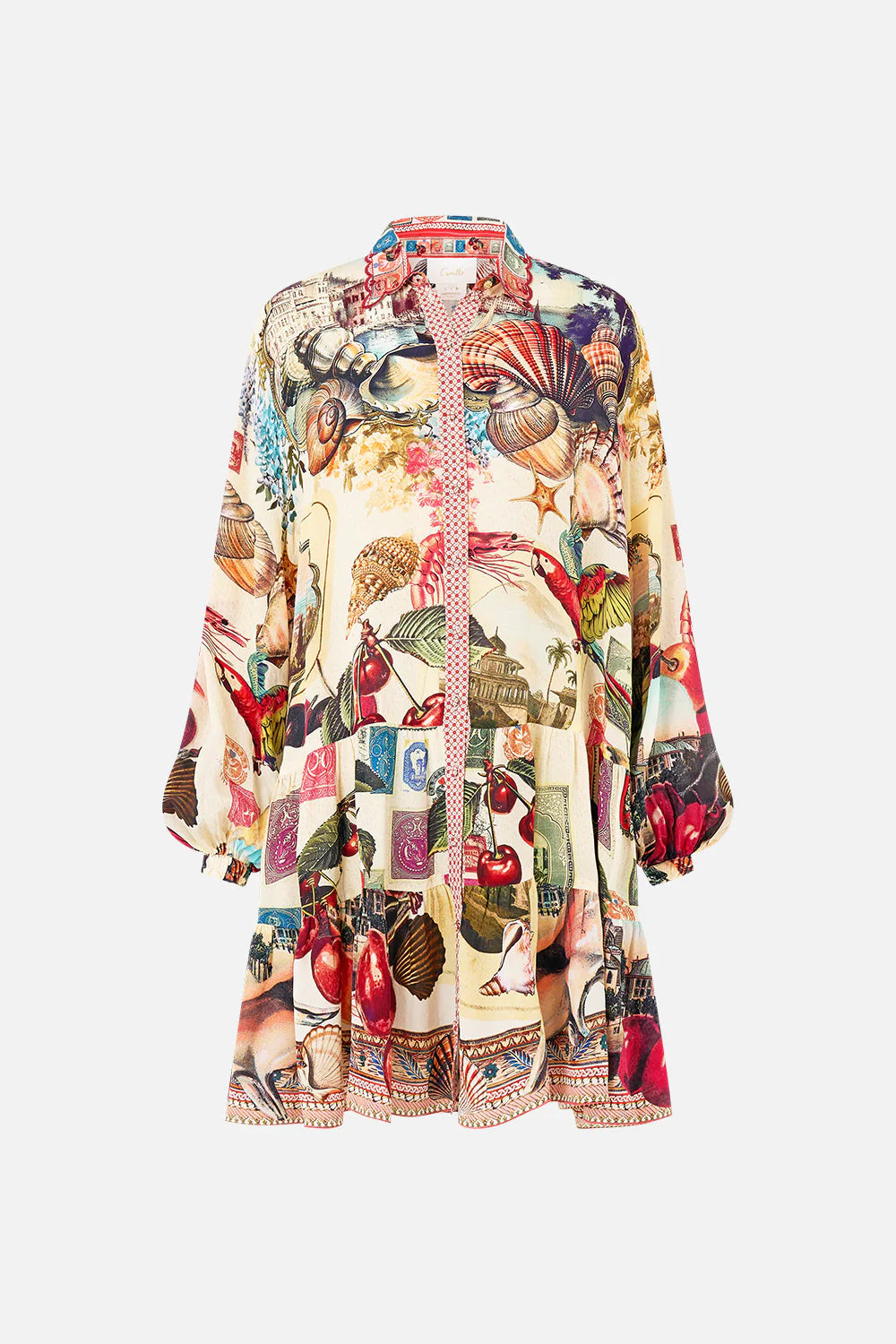 Tiered Silk Dress