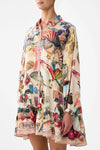 Tiered Silk Dress