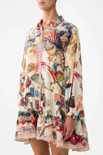 Tiered Silk Dress