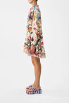 Tiered Silk Dress