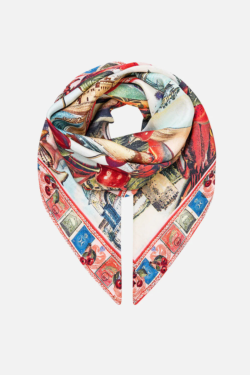 Crystalled Silk Square Scarf