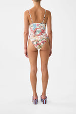 Ruched Cup Underwire One Piece