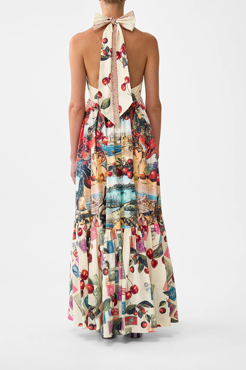 Ruffle Hem Halter Dress
