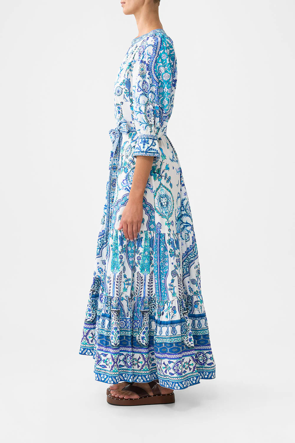Tiered Shirt Dress With short Sleeve