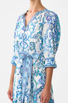 Tiered Shirt Dress With short Sleeve