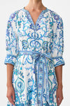 Tiered Shirt Dress With short Sleeve