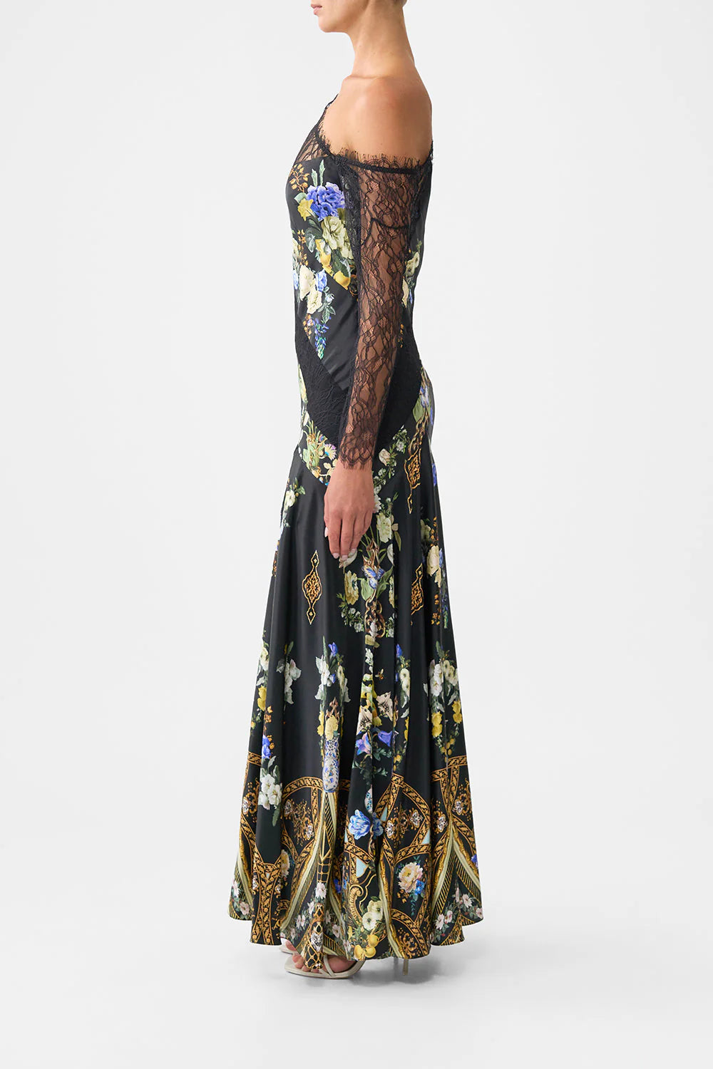 Silk Dress With Lace