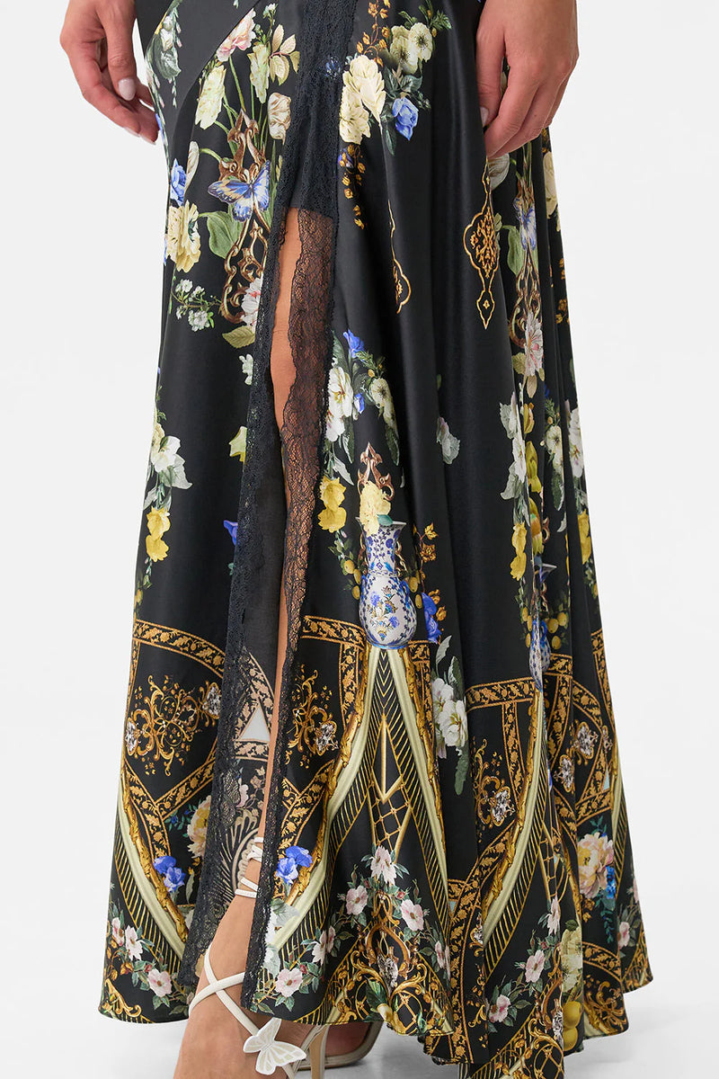 Silk Dress With Lace