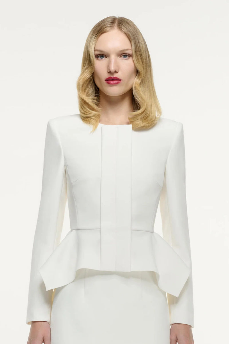 Peplum Crepe Jacket