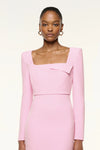 Panel Drape Crepe Midi Dress