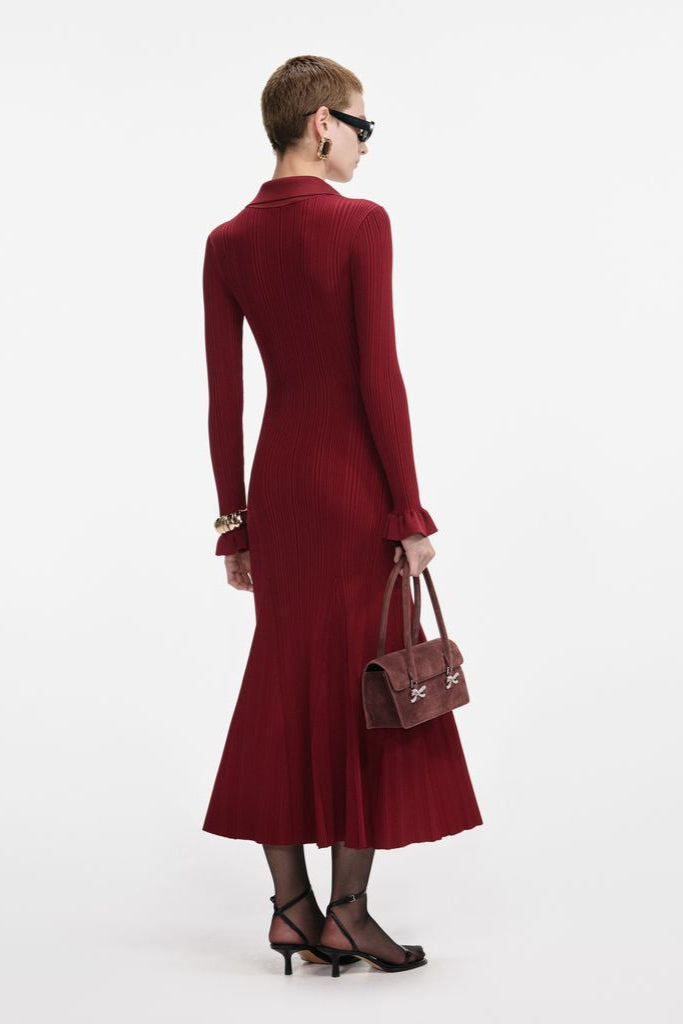 Ribbed Knit Midi Dress