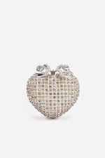 Heart Clutch Bag Multi Crystal