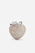 Heart Clutch Bag Multi Crystal