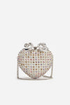 Heart Clutch Bag Multi Crystal