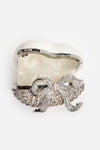 Heart Clutch Bag Multi Crystal