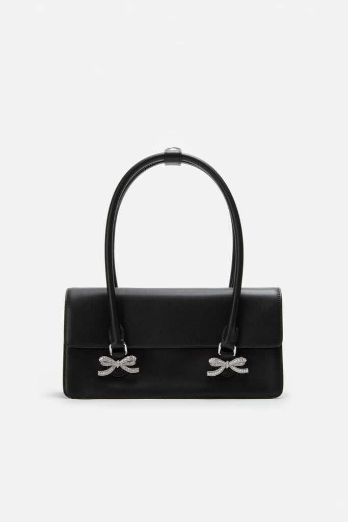 Soft Leather Shoulder Bag Black