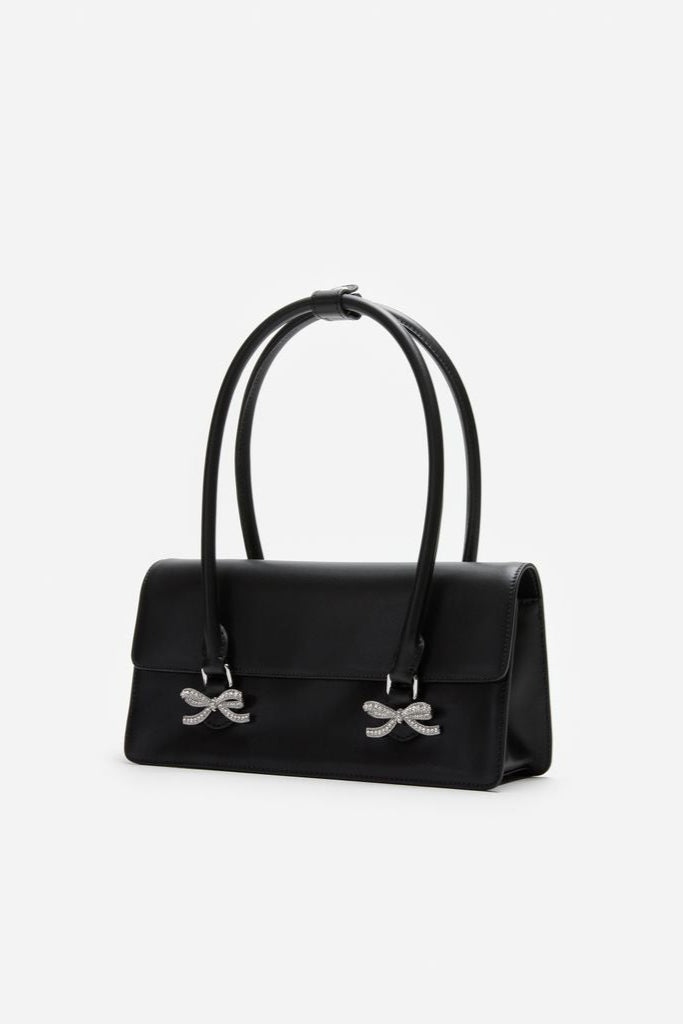 Soft Leather Shoulder Bag Black