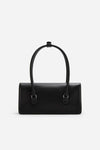 Soft Leather Shoulder Bag Black