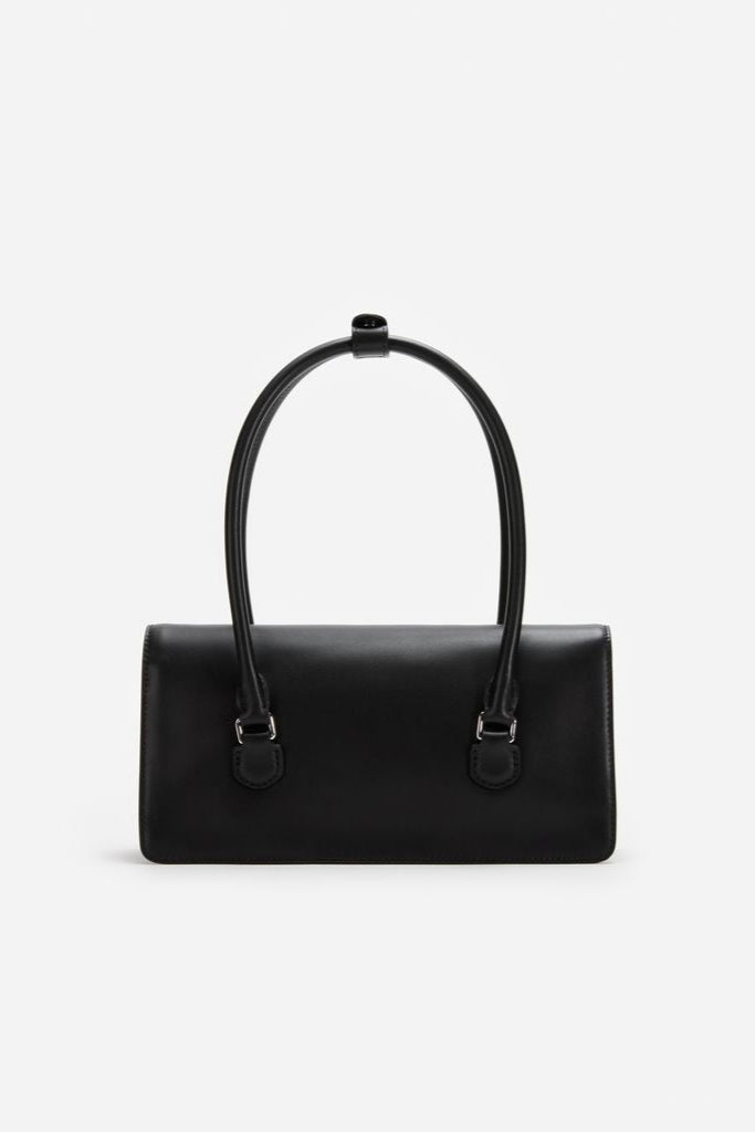 Soft Leather Shoulder Bag Black