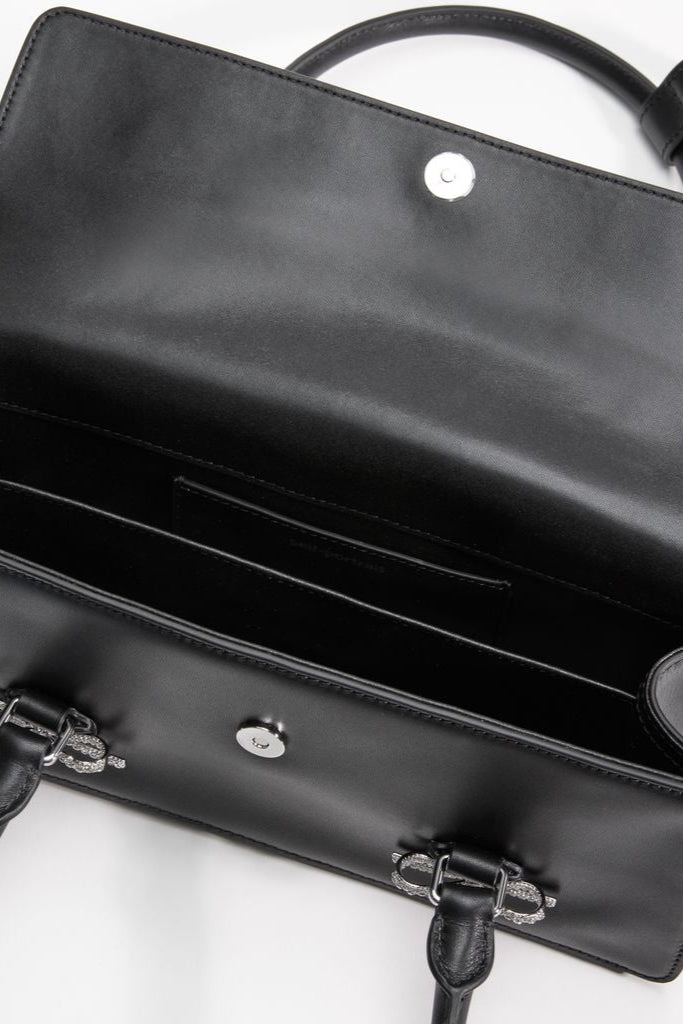 Soft Leather Shoulder Bag Black