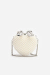 Pearl Heart Clutch Bag