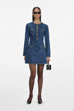 Denim Braided Mini Dress