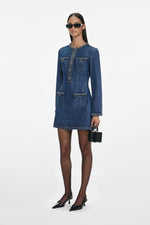 Denim Braided Mini Dress