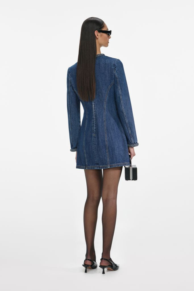 Denim Braided Mini Dress