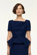 Asymmetrical Twist Boucle Top