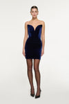 Structured Plunge Mini Dress