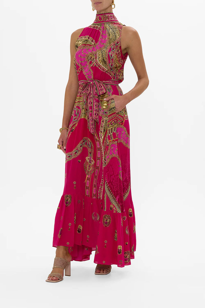 Necktie Silk Dress