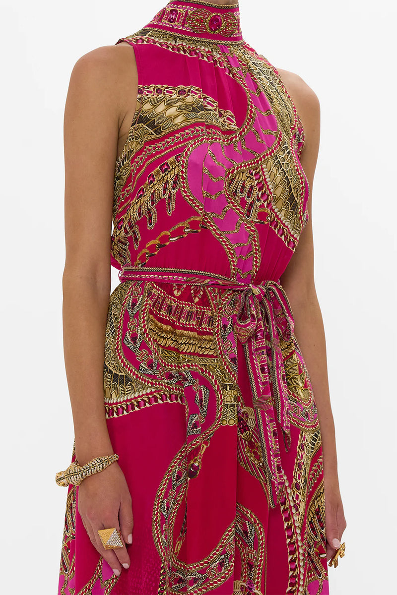 Necktie Silk Dress