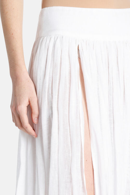 Torricella Linen White Skirt