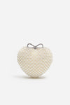 Pearl Heart Clutch Bag