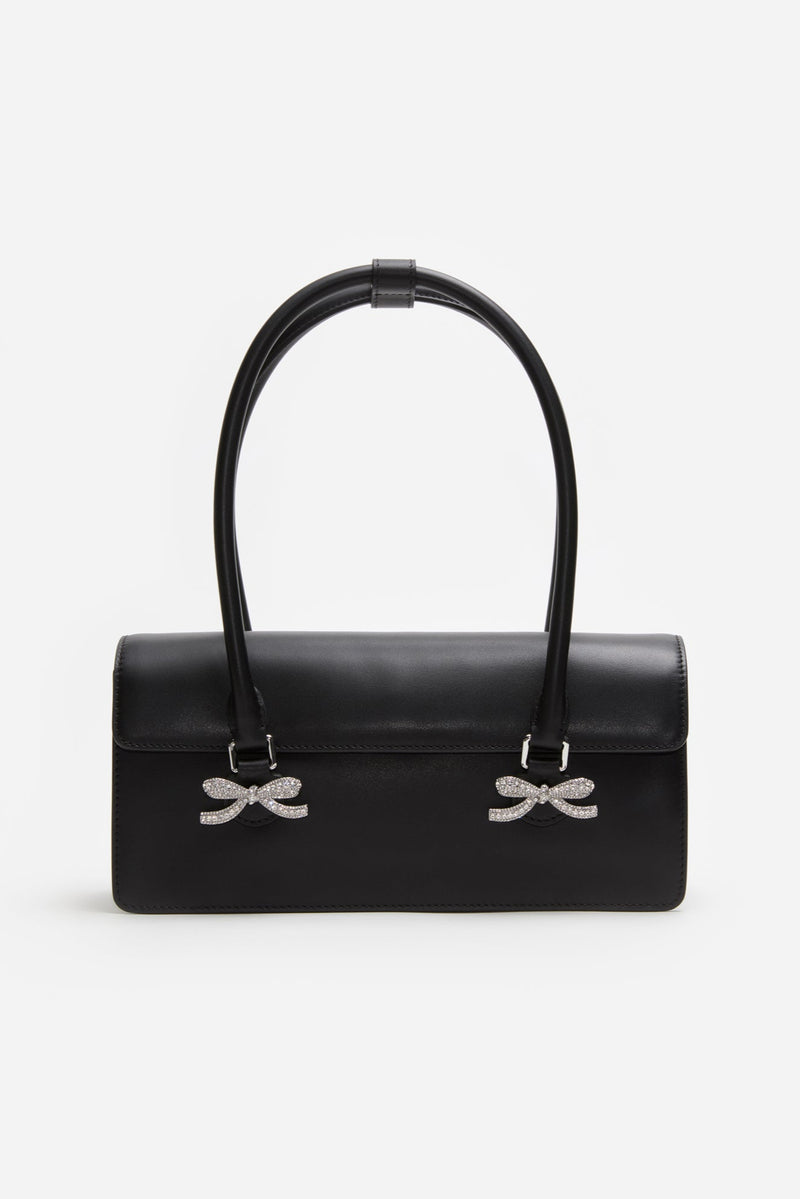 Soft Leather Shoulder Bag Black