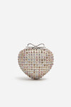 Heart Clutch Bag Multi Crystal