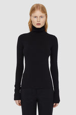 Silk Stretch High Neck Jumper