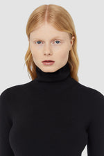 Silk Stretch High Neck Jumper