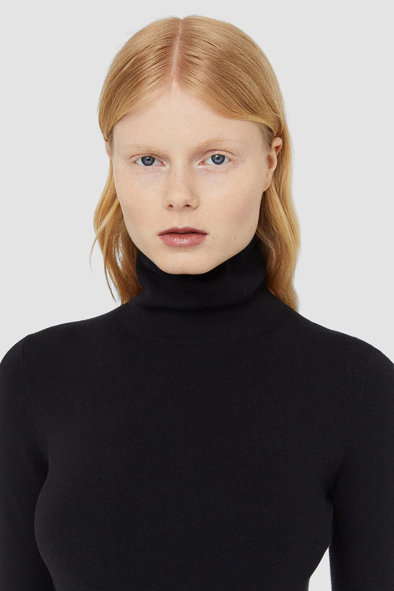 Silk Stretch High Neck Jumper