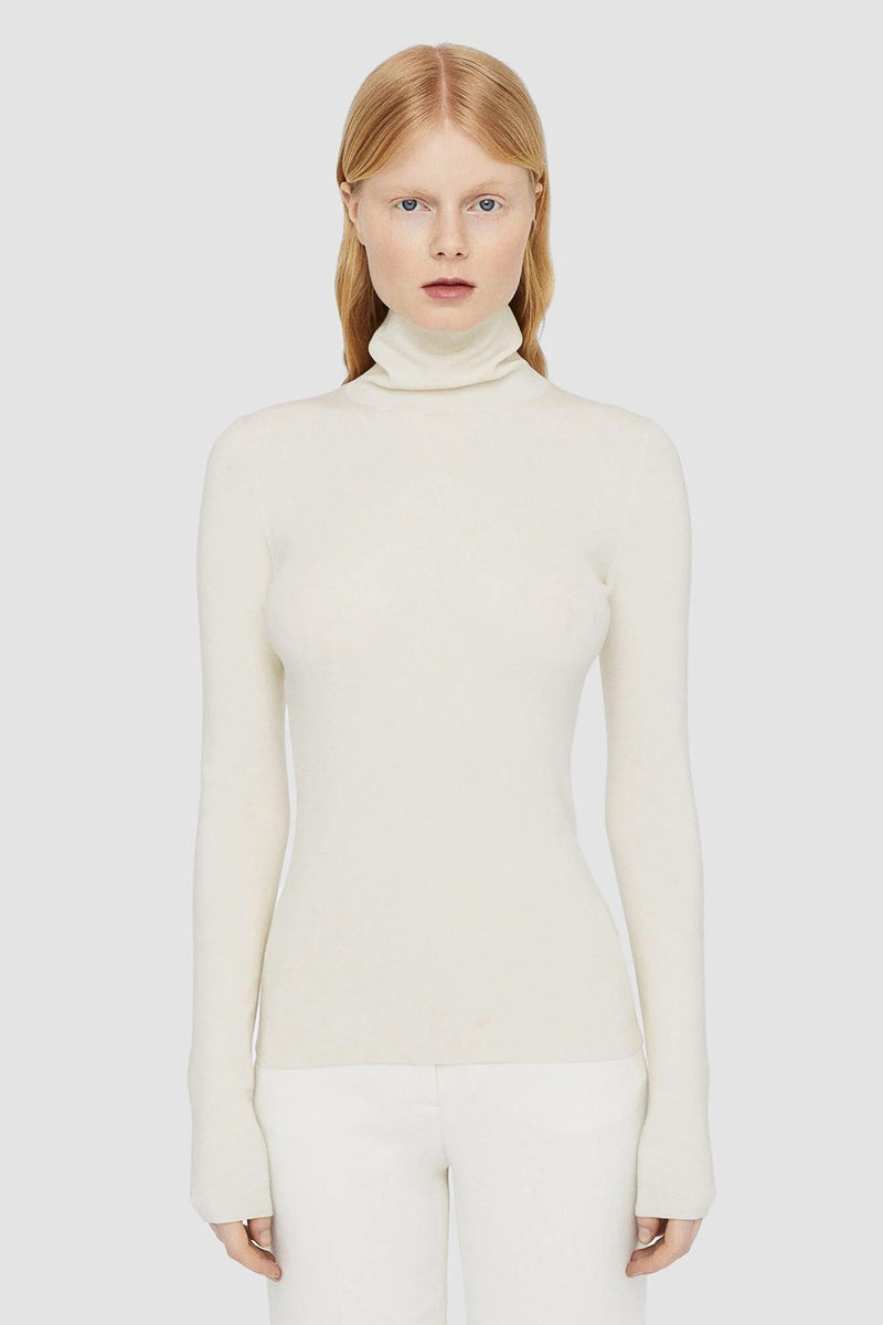 Silk Stretch High Neck Jumper
