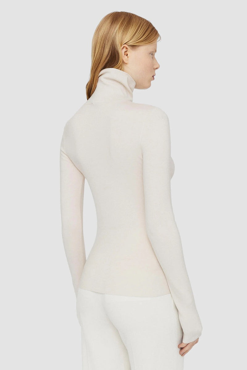 Silk Stretch High Neck Jumper