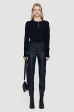 Leather Stretch Teddy Trousers